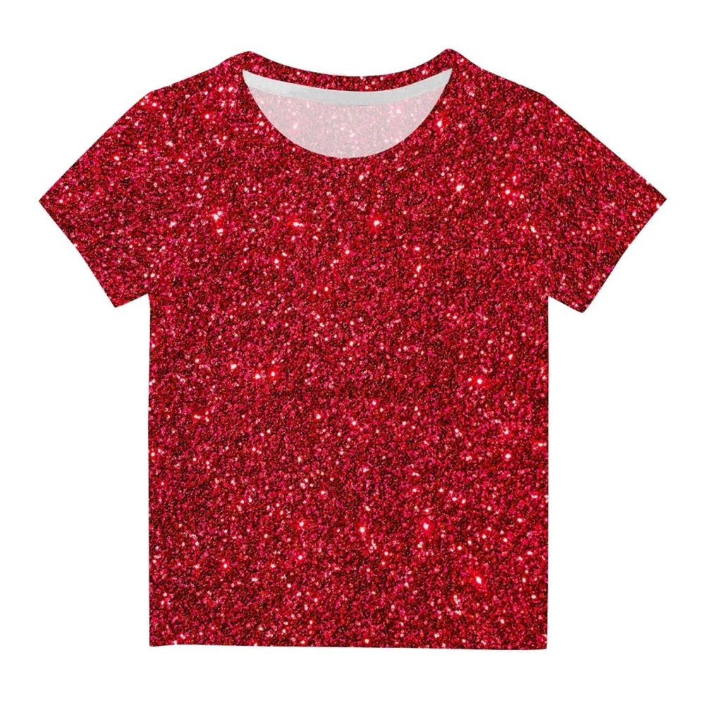 Active USA sparkle red cherry cola top short sleeve small fairy